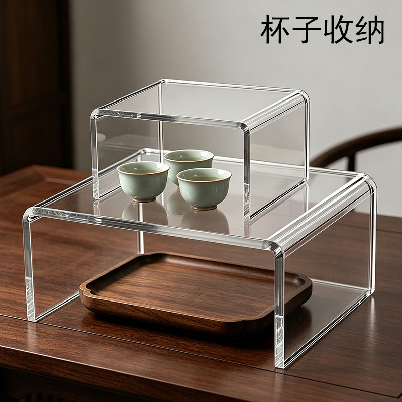 定制亚克力分层隔板架直播展示架