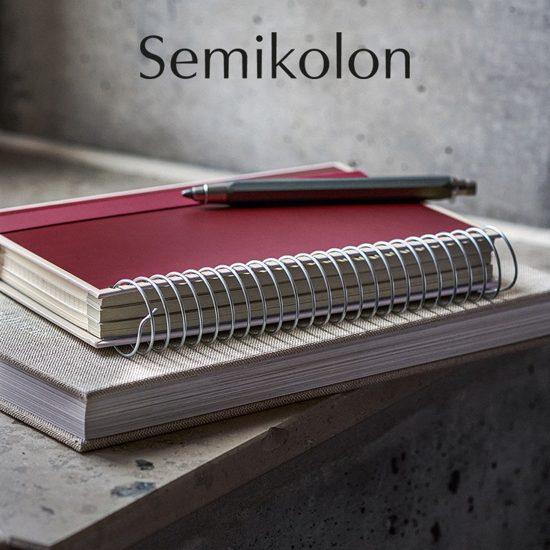德国灯塔Semikolon螺旋式线圈笔记本A5+加厚简约商务硬面记事本子