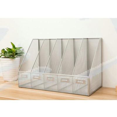 金属铁艺桌上立式文件架铁质多层三五栏文件夹收纳盒办公桌收纳