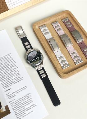 GT5表带T型磁吸扣不锈钢橡胶GT5PRO表带GT4表带荣耀5男20.22mm