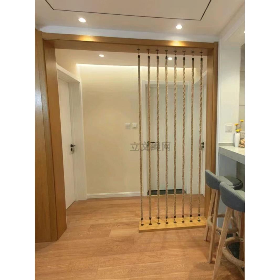 麻绳挂钩礼宾杆隔离线麻绳装饰复古风隔断警戒线可替换护栏绳子