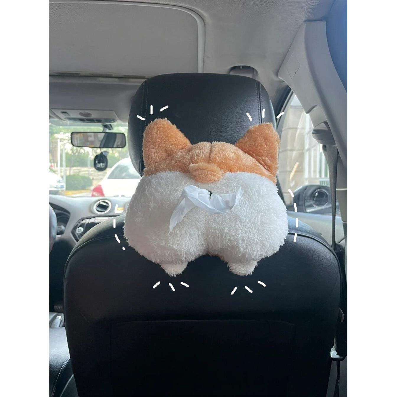 车载网红挂式纸巾盒柯基屁股抽纸盒套遮阳板扶手箱可爱公仔纸巾抽,汽车用品/电子/清洗/改装,车用纸巾盒/套,淘宝优惠券,粉丝福利购,淘宝优惠卷