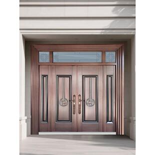 锌合金别墅大门双开门防盗门家用进户门庭院门农村自建房入户门