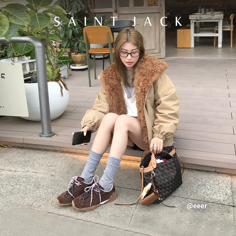 SAINTJACK双色鞋带阿甘鞋