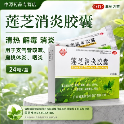 鹅城莲芝消炎胶囊 24粒/盒装清热解毒消炎用于支气管咳嗽扁桃体炎