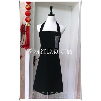 高档情侣围裙版时作服围裙定制围韩裙漂亮花工边公主美尚甲围裙