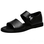 鞋 2024款 夏季 高档男士 真皮软底潮凉流新沙滩鞋 休闲防滑耐磨穿凉外