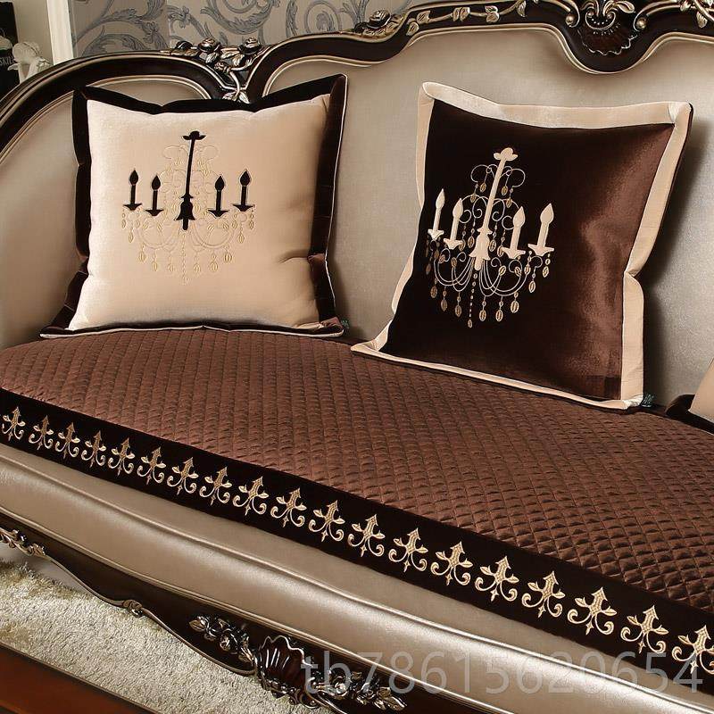 高档冬季通沙发垫式毛欧绒防滑美式真皮坐垫三座一贵妃沙套罩四发,居家布艺,沙发垫,淘宝优惠券,粉丝福利购,淘宝优惠卷