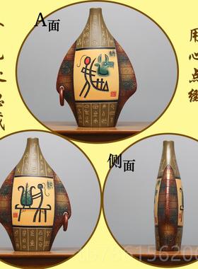 高档云南丽江少数民特纪念品手族工装饰陶瓷博古架玄关酒橱色柜摆