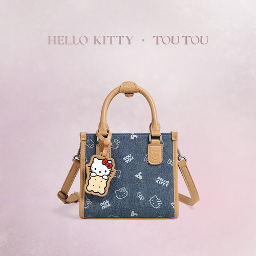 TOUTOUhellokitty猫联名三丽鸥丹宁牛仔小托特包女孩女生生日礼物