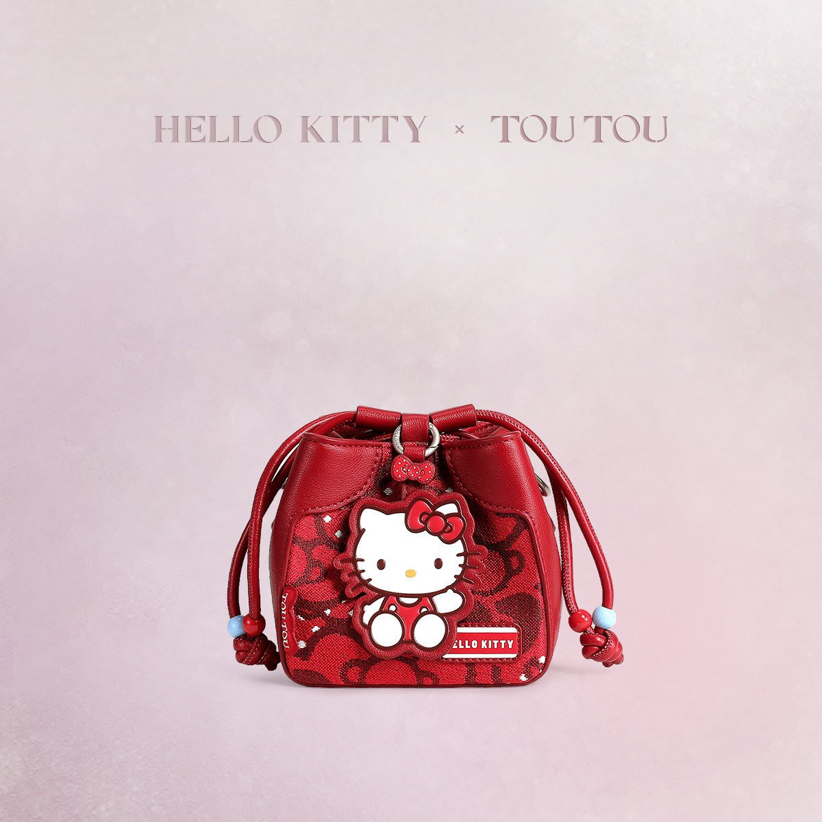 TOUTOUhellokitty联名三丽鸥烧麦水桶包红色包包儿童女孩生日礼物图片