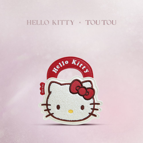 TOUTOUhellokitty三丽鸥联名正版周边凯蒂猫玩偶卡包钥匙扣挂件饰