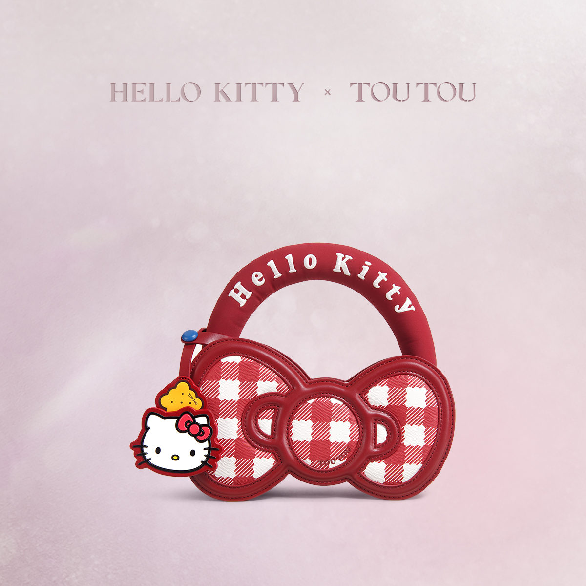 【圣诞节礼物】TOUTOUhellokitty三丽鸥红色手提蝴蝶结包女孩生日