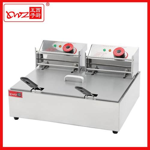 广州王子西厨油炸机DF-83台式单缸双筛电炸炉薯条机餐饮厨房设备