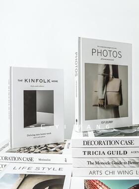 一匚 现代样板间北欧简约酒店风彷真书摆件 民宿桌面艺术装饰品