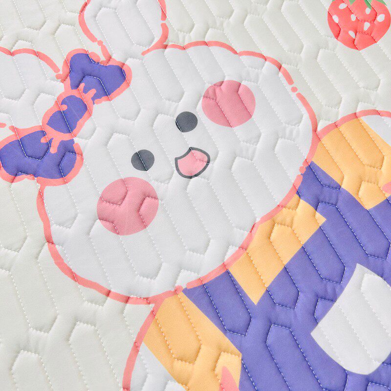 定制夏季卡通乳胶凉席床笠款单件高低床冰丝床罩三件套上下铺防滑