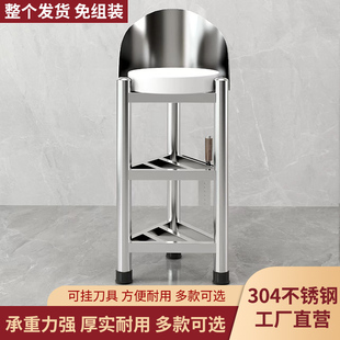 不锈钢304砧板架三角架落地砍骨台剁肉菜墩架厨房商用菜板架支架