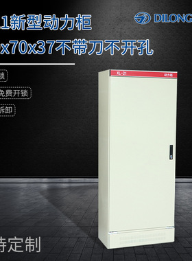 地龙 配电柜 动力柜 不开孔带金属锁动力柜XL-21低压配电柜 成套