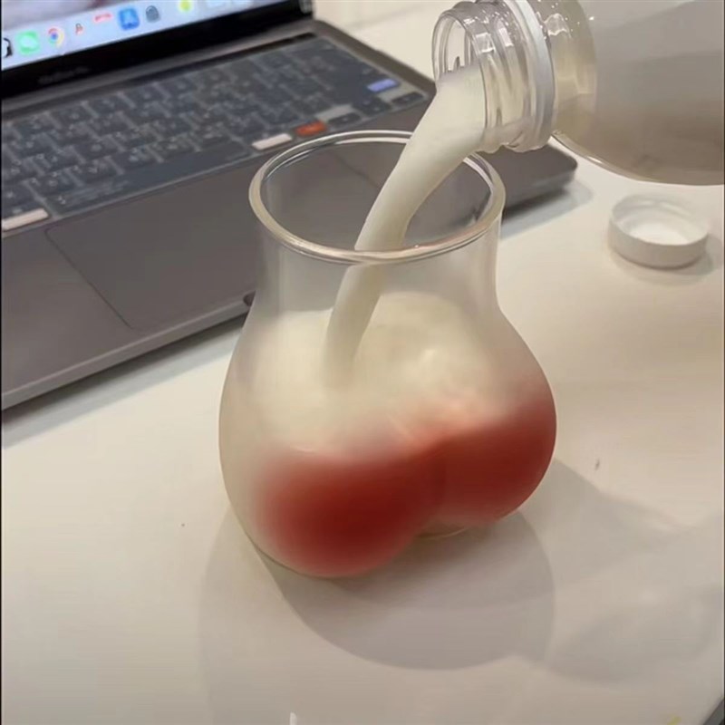蜜桃臀造型杯子啤酒玻璃礼物个性网红稀奇古怪高颜值搞怪可爱水杯图片