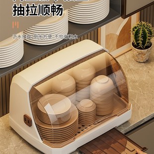 水杯桌面杯子置物架防尘收纳盒带盖子沥水杯架家用奶瓶收纳箱