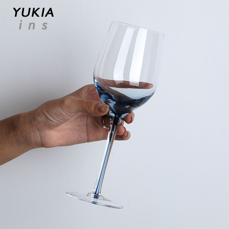 水晶特殊工艺 内部蓝芯能到快乐星球/中古玻璃红酒杯葡萄酒高脚杯