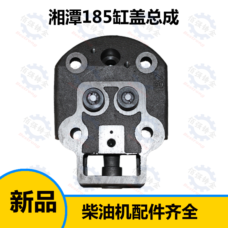 湘潭185水冷单缸柴油机 缸盖总成 缸盖 缸头 湘潭185缸盖农机配件