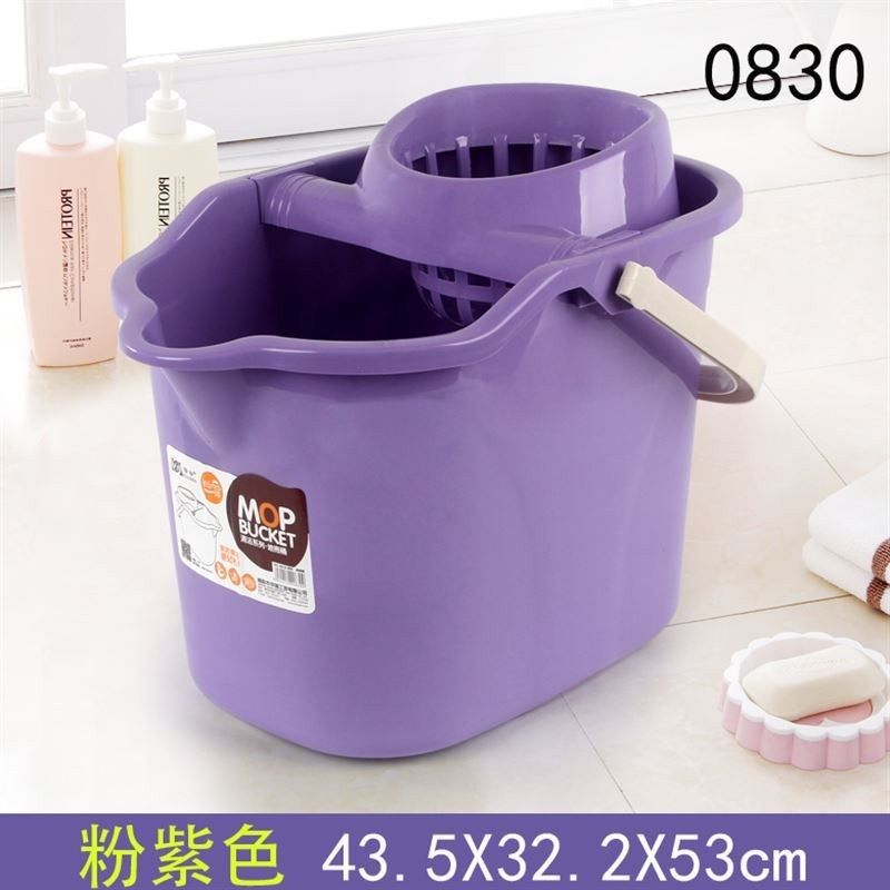 18手压带水桶滑轮洗加厚桶挤家用墩布拖把单桶加厚压干桶清洁大
