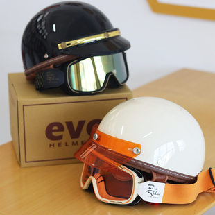 fireriders evo联名复古摩托车半盔夏盔男女通勤