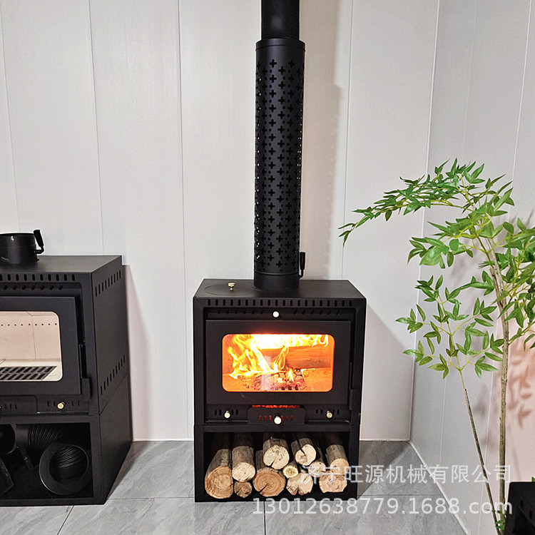 家用别墅民宿采暖炉  真火燃木壁炉 加厚钢板燃木壁炉