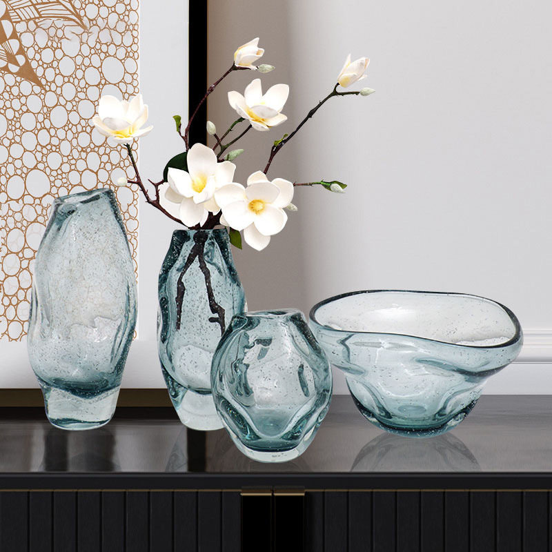 现代轻奢创意玻璃花瓶摆件桌面客厅插花餐桌花器软装搭配琉璃饰品,模玩/动漫/周边/娃圈三坑/桌游,文化/体育周边,淘宝优惠券,粉丝福利购,淘宝优惠卷