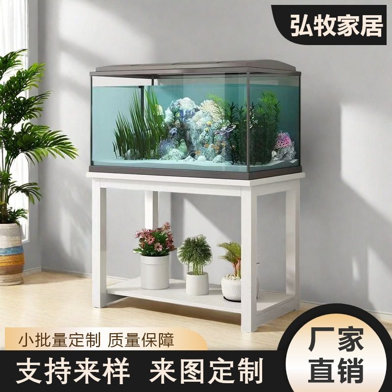 简约碳钢鱼缸底架简易可移动鱼缸架家用客厅落地式强力承重鱼缸架