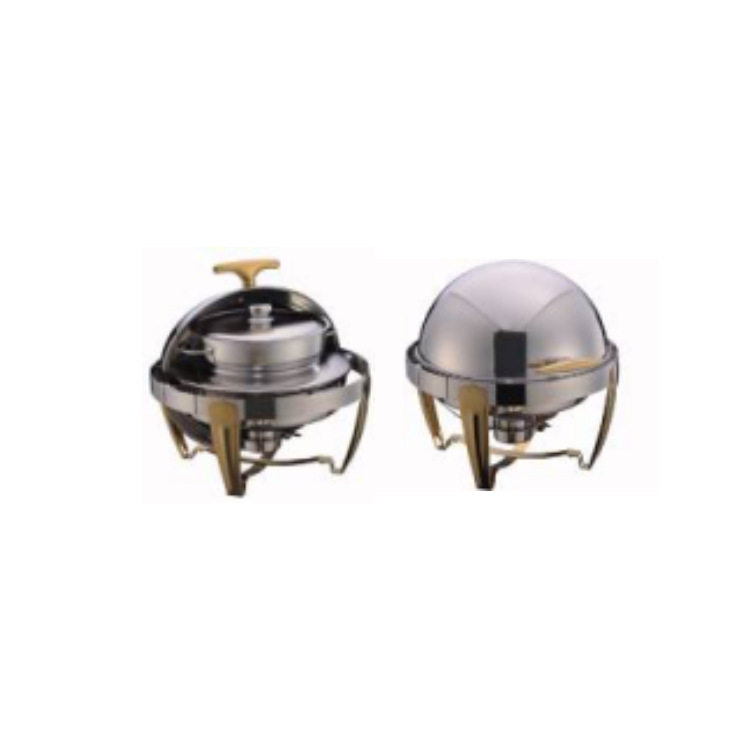 YUFEH宇辉 商用10升圆形镀金全翻盖酒店自助汤炉 6升圆形自助餐炉