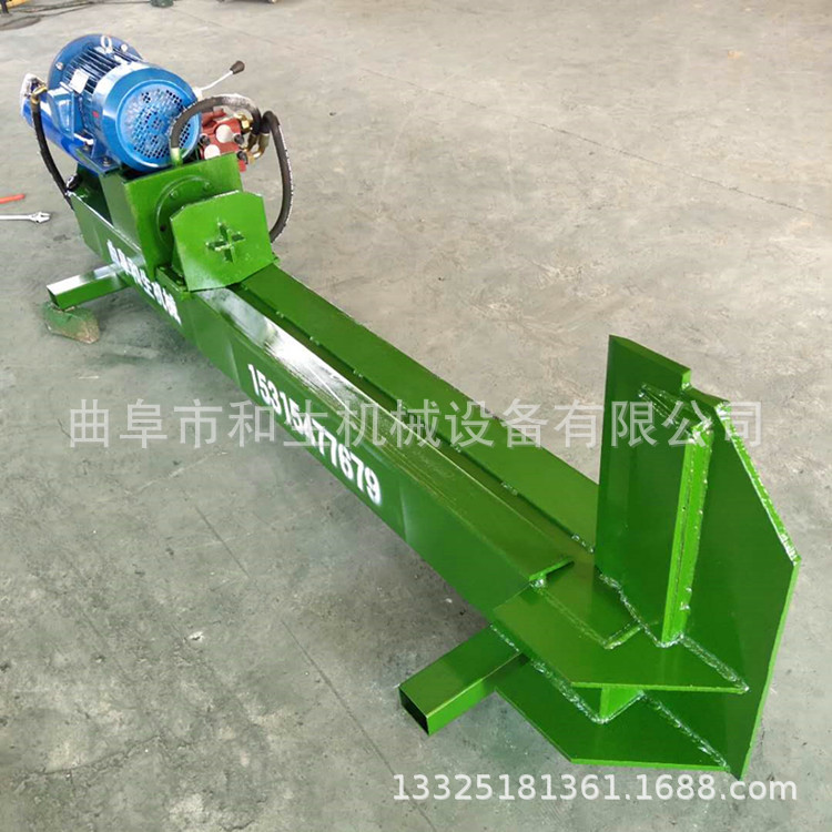 1.2米木柴一字刀破材机25吨压力劈柴机卧式液压劈木机电动破柴器