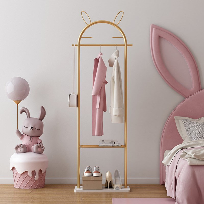 轻奢衣帽架室内网红进门儿童移动衣架落地卧室家用客厅简易挂衣架