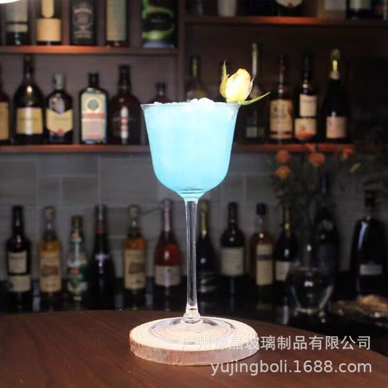 豫晶水晶玻璃马天尼杯比利时高脚反口杯日式鸡尾酒杯高脚古典酒杯