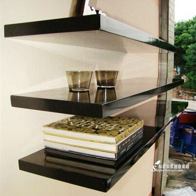 加宽款纯实木烤漆隔板搁板置物架墙上客厅一字隔板隔板架墙壁架