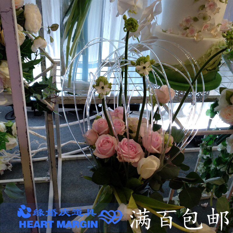 可弯曲婚庆装饰透明亚克力棒场景布置婚礼路引花配件结婚现场布置