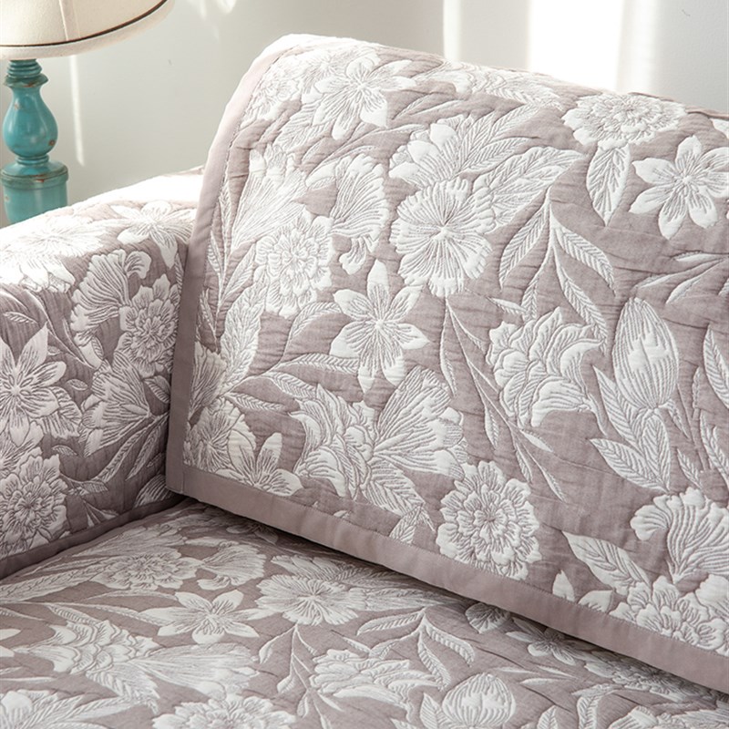 棉质提花布艺沙发垫四季通用沙发座垫美式欧式沙发套罩全盖布定制