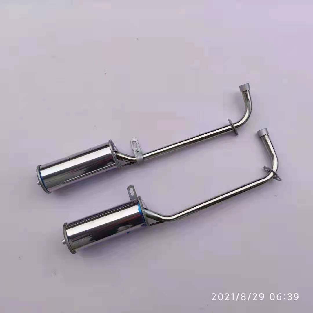白洋淀110残疾车三轮摩托车配件正坐排气管 消音器新款老款都有