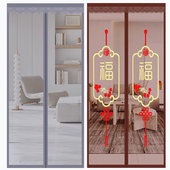 夏季 沙门纱帘金刚网纱 防蚊门帘磁性自吸高档卧室洋气魔术贴粘贴式