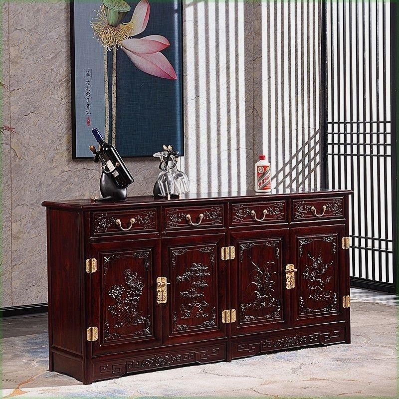 红木餐边柜非洲酸枝木玄关柜茶水柜新中式储物柜非酸仿古实木橱柜,住宅家具,红木餐边柜,淘宝优惠券,粉丝福利购,淘宝优惠卷