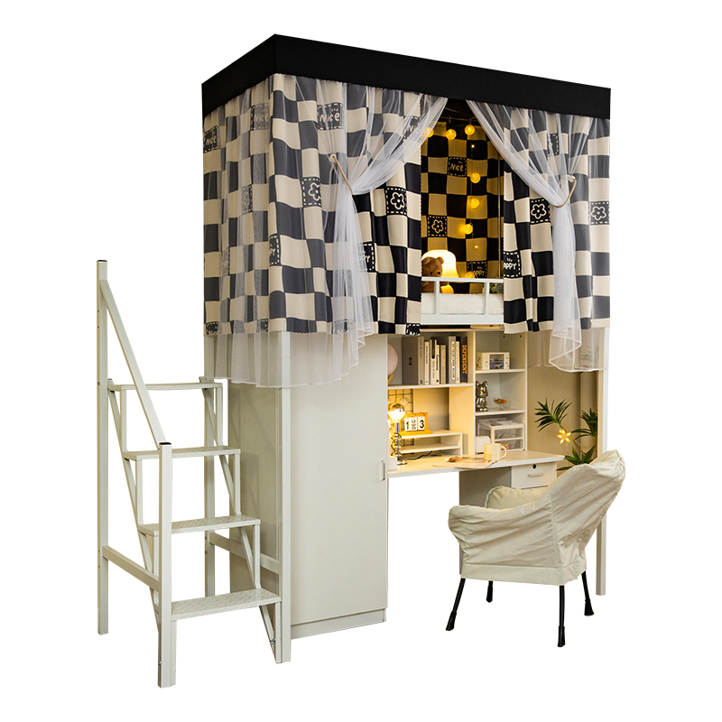 蚊帐大学生宿舍床帘一体式上铺全遮光上下铺窗帘寝室床帐高低床专