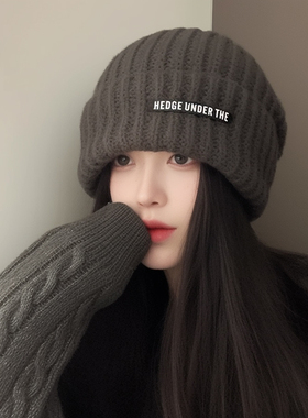 大头围毛线帽子女冬2026新款
