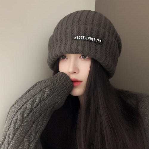 大头围毛线帽子女冬2026新款