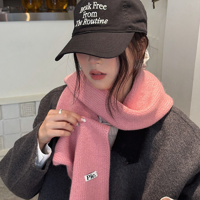 围巾含羊毛粉色2025年女生冬季韩系情侣款冬天加厚保暖围脖女潮
