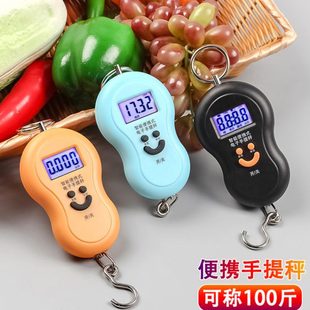 家用便携手提秤小型葫芦秤称重100斤精准电子秤挂钩秤快递钩子秤