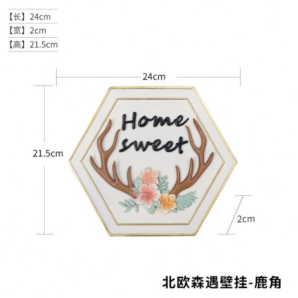 北欧风格鹿头装饰品创意软装客厅家居墙面简约立体挂画餐厅墙壁饰图片