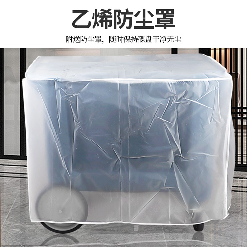 碗碟收纳餐车餐盘料可调节料碟盘运输车收碗车餐厅酒店静音收集车