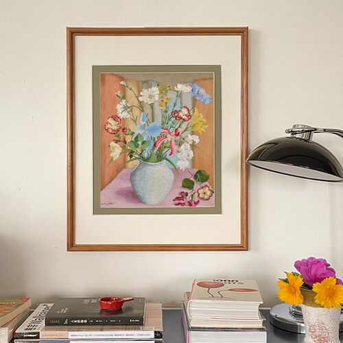 插花】GeGe中古风高级感北欧复古玄关装饰画客厅卧室书房餐厅挂画