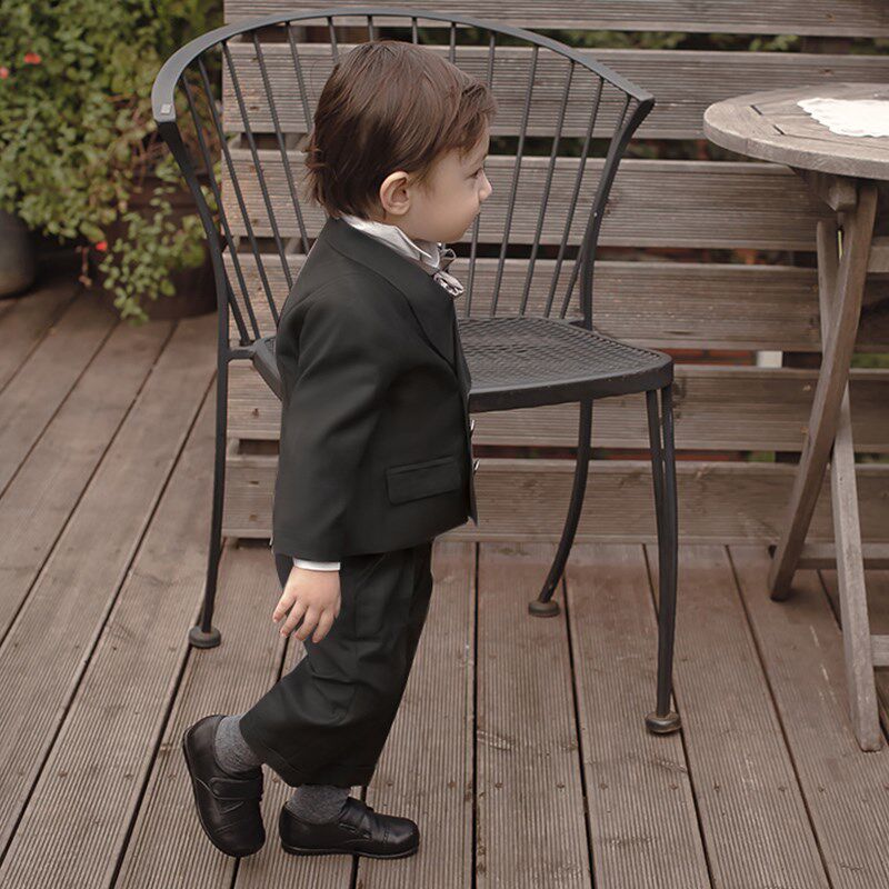 宝宝西服套装一周岁生日宴花童小男孩礼服英伦风儿童西装套装男童